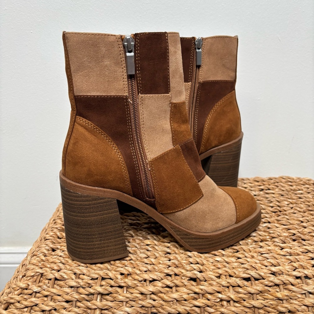 Universal Thread Patchwork Faux Suede Ankle Boots… - image 5